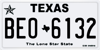 TX license plate BEO6132