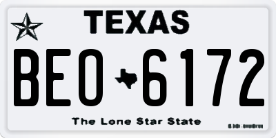 TX license plate BEO6172
