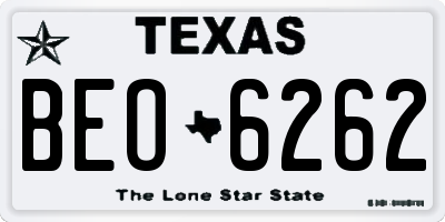 TX license plate BEO6262