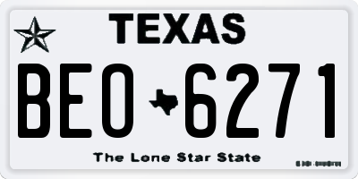 TX license plate BEO6271