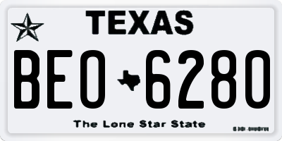 TX license plate BEO6280
