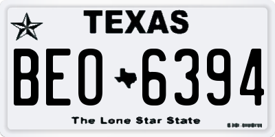 TX license plate BEO6394