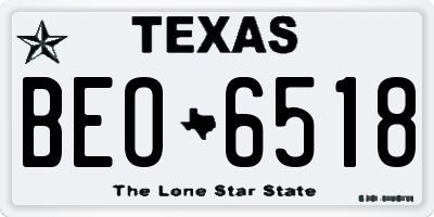 TX license plate BEO6518
