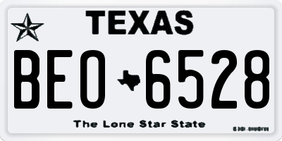 TX license plate BEO6528