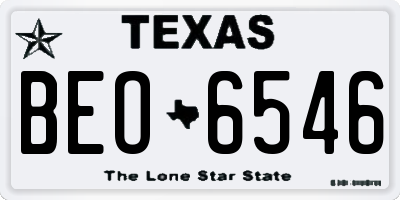 TX license plate BEO6546