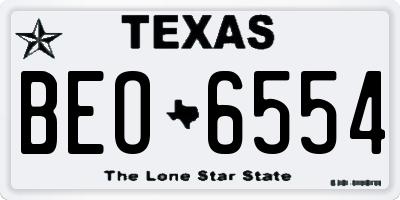 TX license plate BEO6554