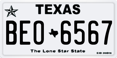 TX license plate BEO6567