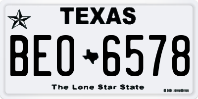 TX license plate BEO6578