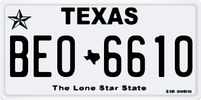 TX license plate BEO6610