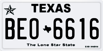 TX license plate BEO6616