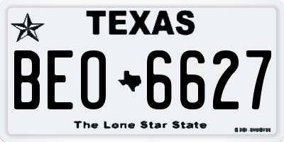 TX license plate BEO6627