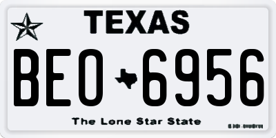 TX license plate BEO6956