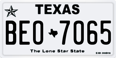 TX license plate BEO7065