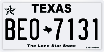 TX license plate BEO7131