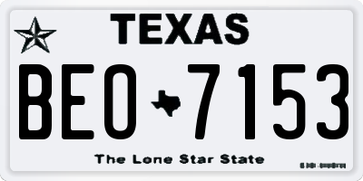 TX license plate BEO7153
