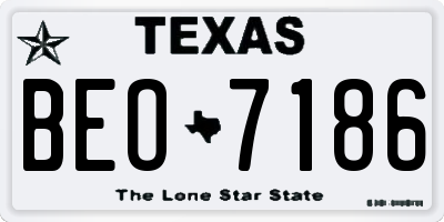 TX license plate BEO7186