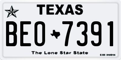 TX license plate BEO7391