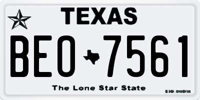 TX license plate BEO7561