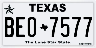 TX license plate BEO7577