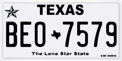 TX license plate BEO7579