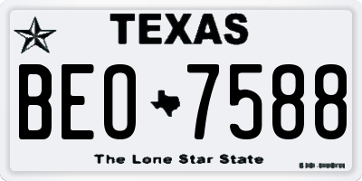 TX license plate BEO7588
