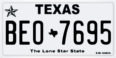 TX license plate BEO7695