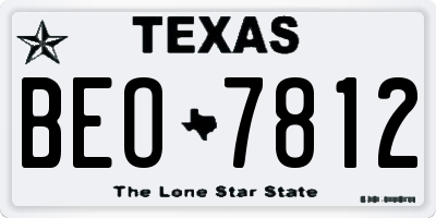 TX license plate BEO7812