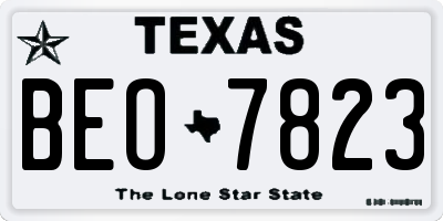 TX license plate BEO7823