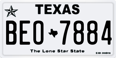 TX license plate BEO7884