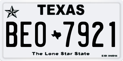 TX license plate BEO7921