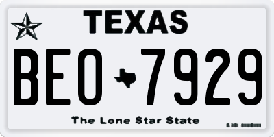 TX license plate BEO7929