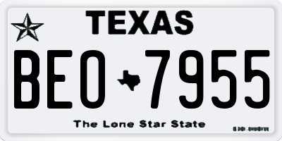 TX license plate BEO7955