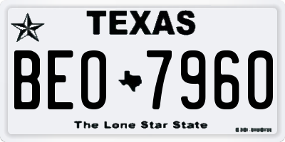 TX license plate BEO7960