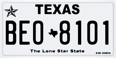 TX license plate BEO8101