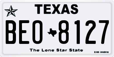 TX license plate BEO8127