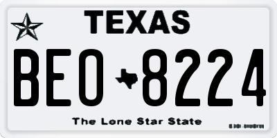 TX license plate BEO8224