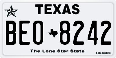 TX license plate BEO8242