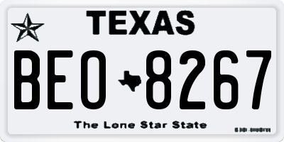 TX license plate BEO8267