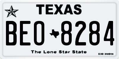 TX license plate BEO8284