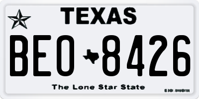 TX license plate BEO8426