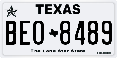 TX license plate BEO8489