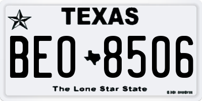 TX license plate BEO8506
