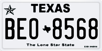 TX license plate BEO8568