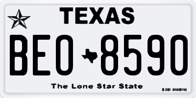 TX license plate BEO8590