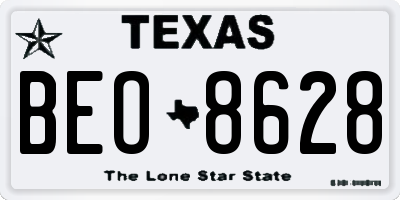 TX license plate BEO8628