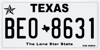 TX license plate BEO8631