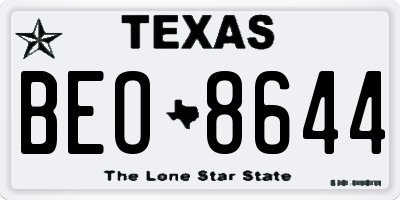 TX license plate BEO8644