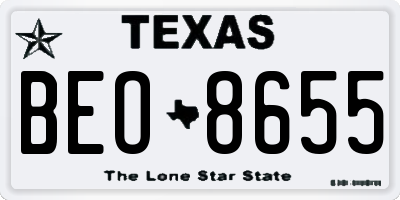 TX license plate BEO8655
