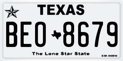 TX license plate BEO8679