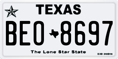 TX license plate BEO8697
